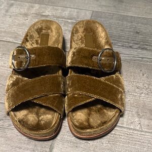 Loeffler Randall Brown Velvet Sandals